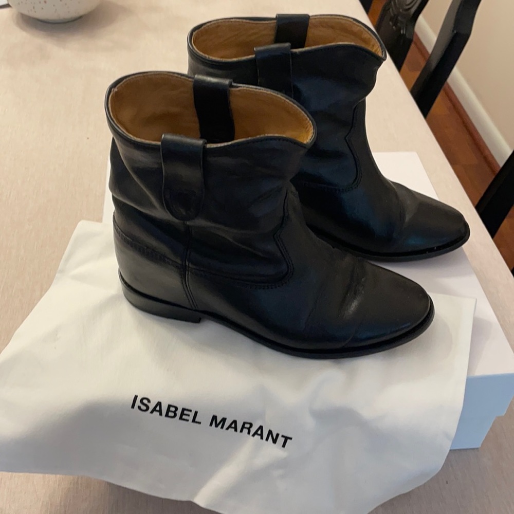 Isabel Marant riding booties. Beautiful soft black leather.